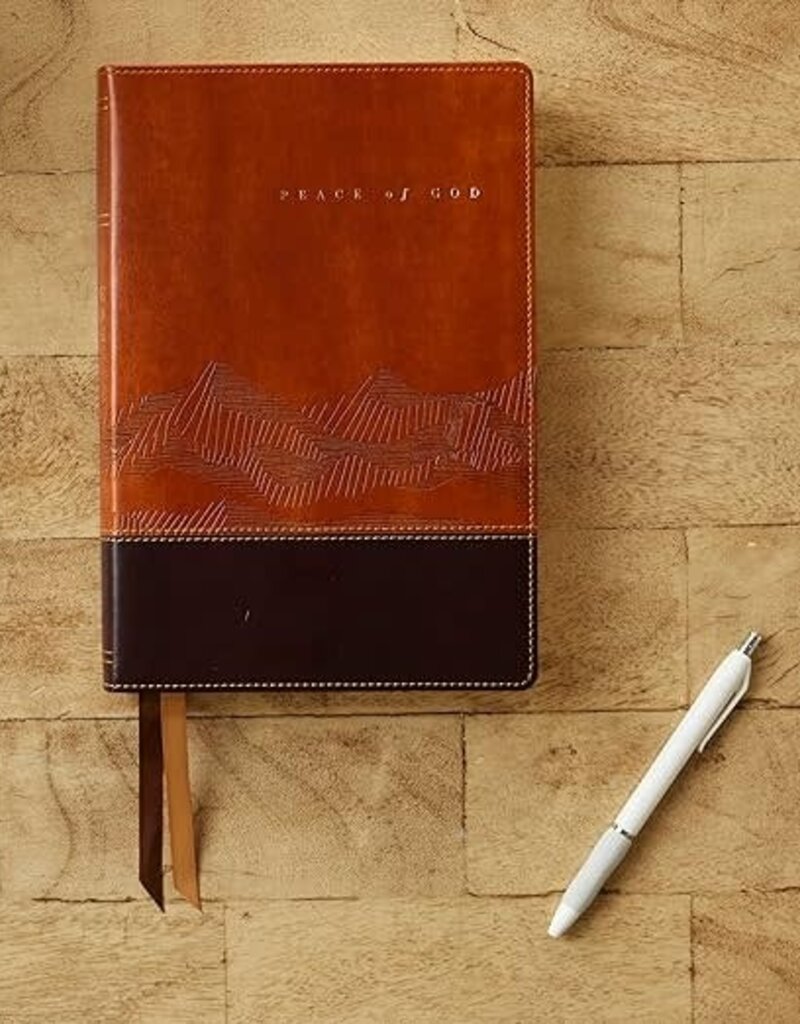 Peace of God Bible  (NKJV, Red Letter, Comfort Print, Brown Leathersoft)