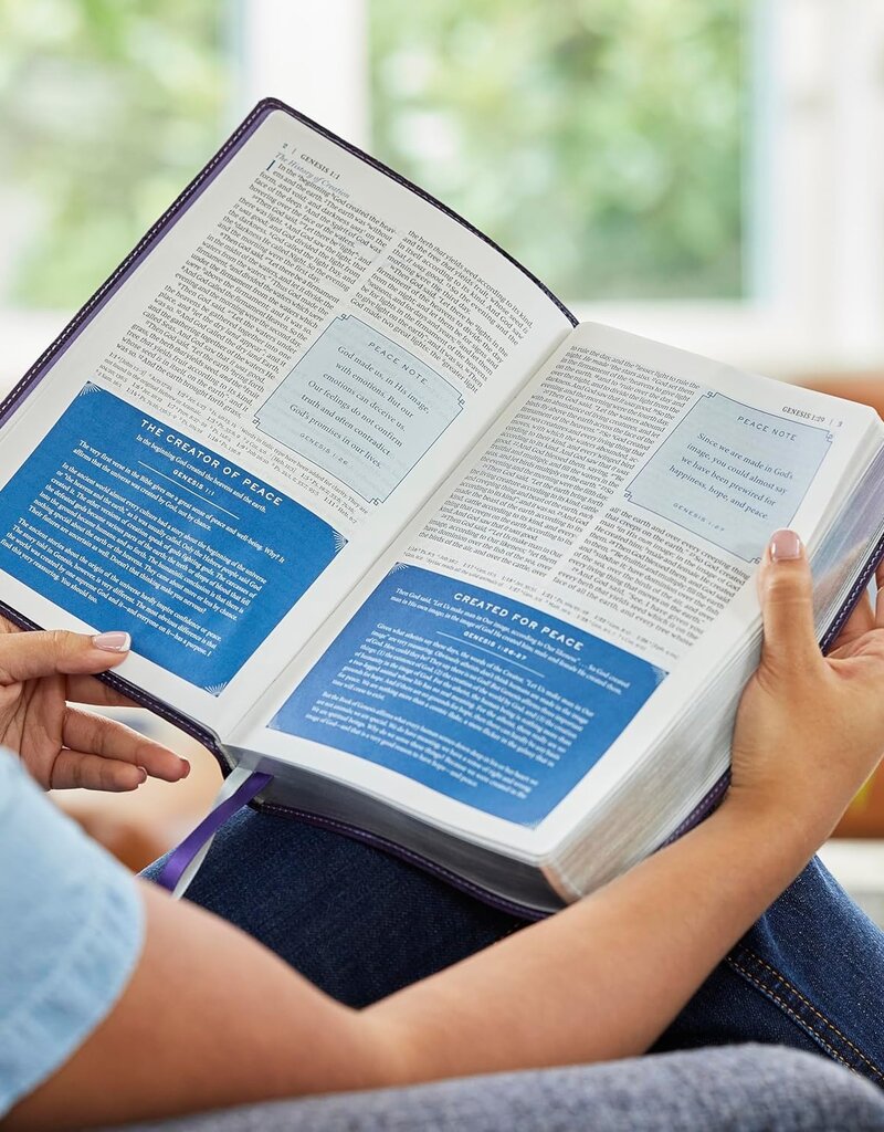 Peace of God Bible (NKJV, Red Letter, Comfort Print, Purple Leathersoft)
