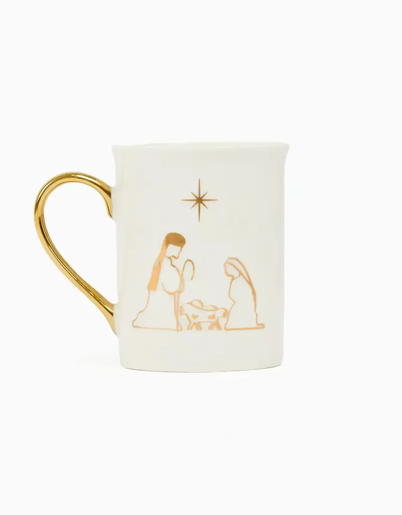 Gold Handle Mug Nativity