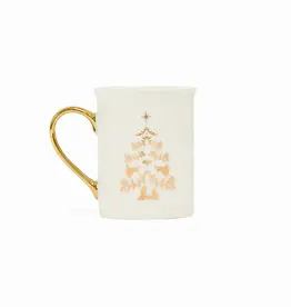 Gold Handle Mug Nativity Tree