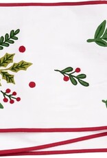 Botanical Christmas Table Runner 14" x 72" 14" x 72" Green