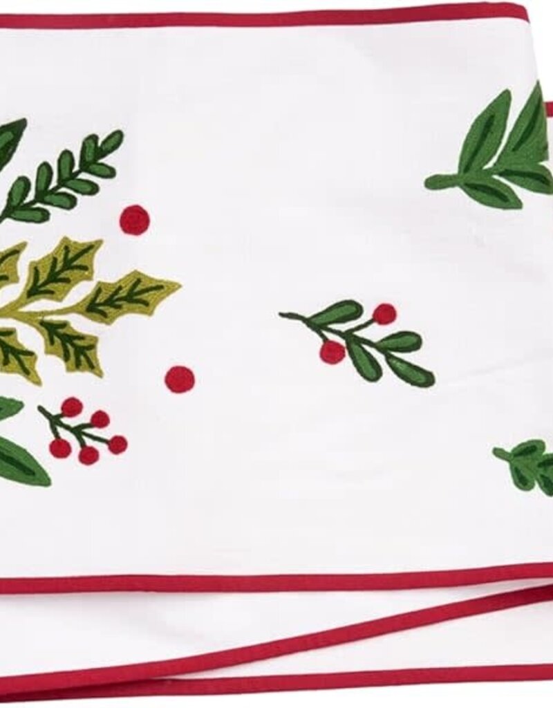 Botanical Christmas Table Runner 14" x 72" 14" x 72" Green