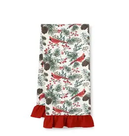 Winter Cardinals Tea Towel