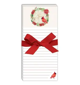 Magnetic List Pad with Bow Joy Cardinal