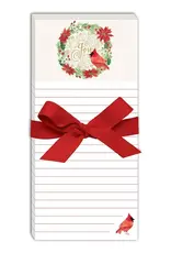 Magnetic List Pad with Bow Joy Cardinal