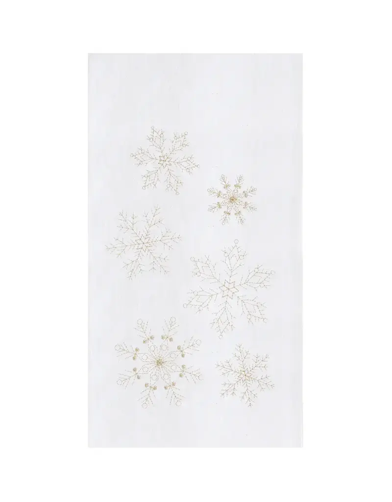 Christmas Gold Snowflakes Kitchen Towel