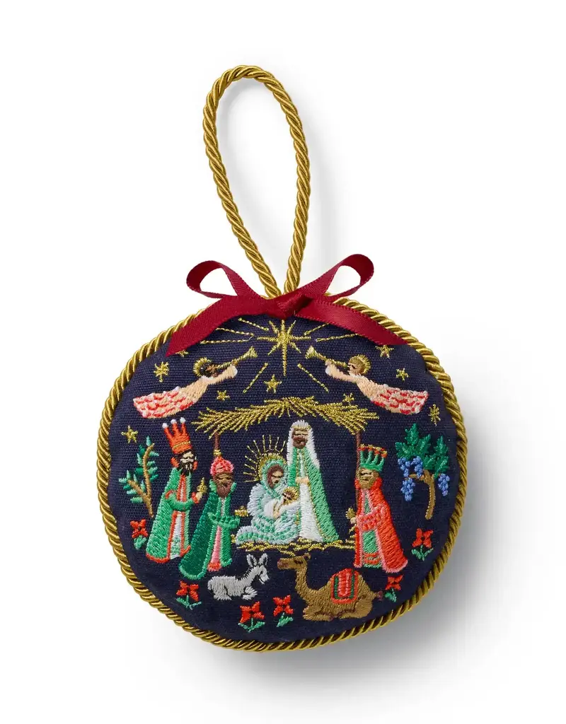 Nativity Embroidered Ornament