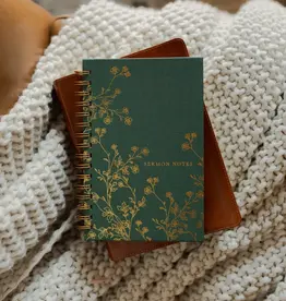 Sermon Notes Journal Green Floral