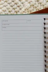 Sermon Notes Journal Green Floral