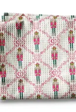 Nutcracker Pink Chinoiserie Cmas Kitchen Towel / Waffle