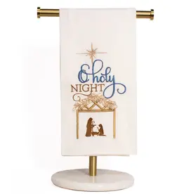 O Holy Night Hand Towel White/Gold