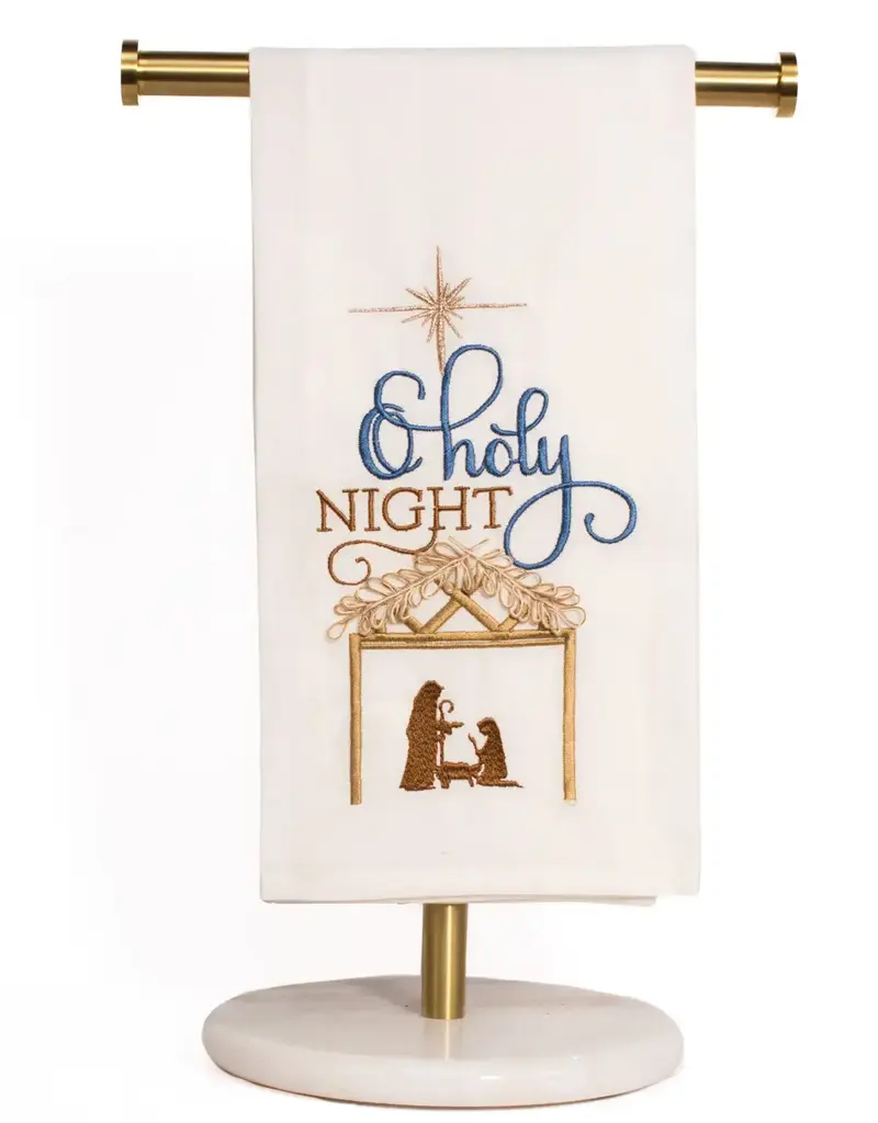 O Holy Night Hand Towel White/Gold