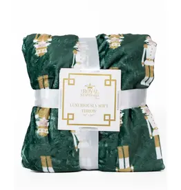 Alpine Nutcracker Throw Dark Green/Multi 50x60