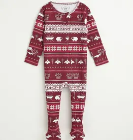King of Kings Ruby Red Footed Onesie Cotton