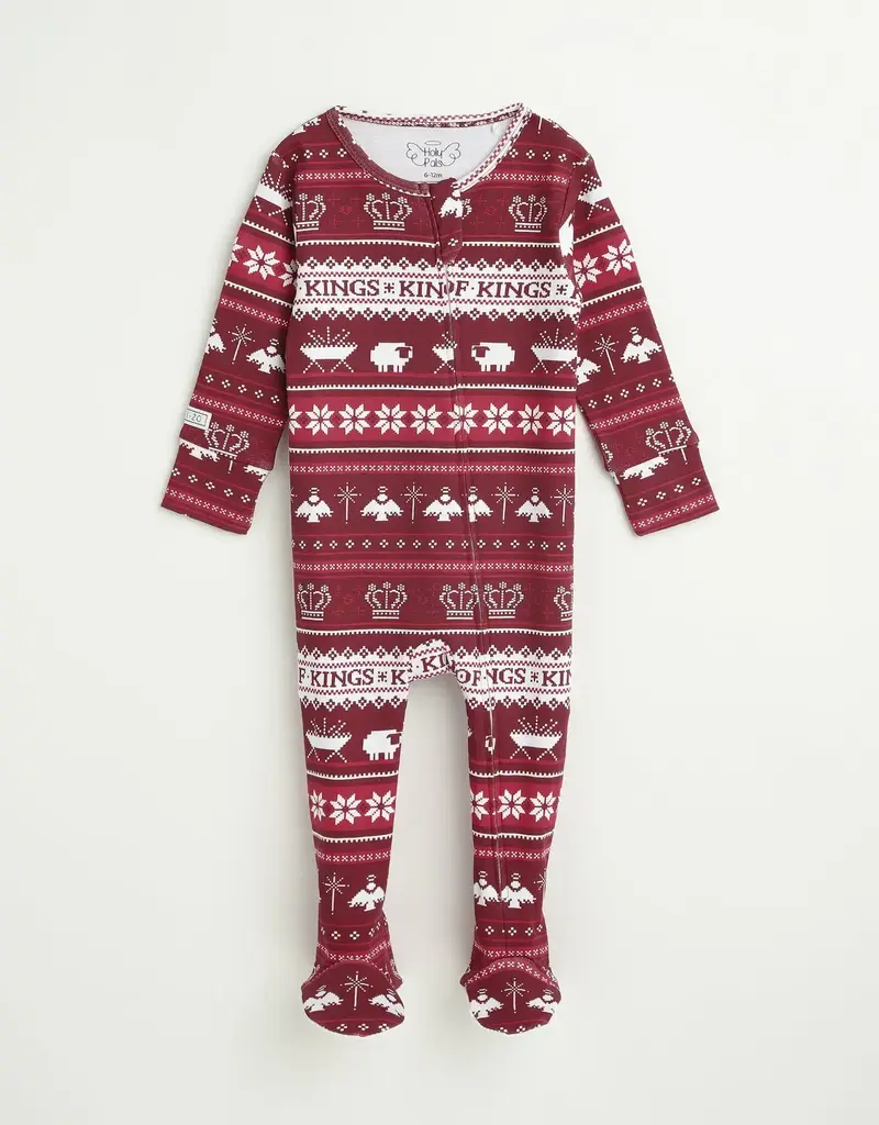 King of Kings Ruby Red Footed Onesie Cotton