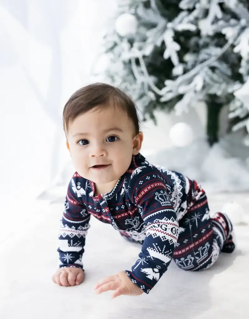 King of Kings Midnight Blue Footed Onesie Cotton