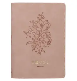 Trust Mottled Blush Faux Leather Classic Journal - Proverbs 3:5