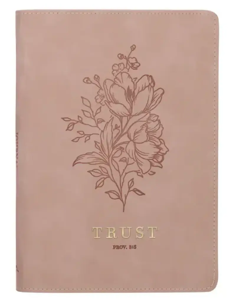 Trust Mottled Blush Faux Leather Classic Journal - Proverbs 3:5