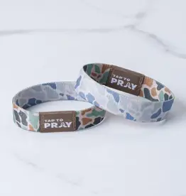 Tap To Pray Wristband - River Rock Camo Classic & Sage