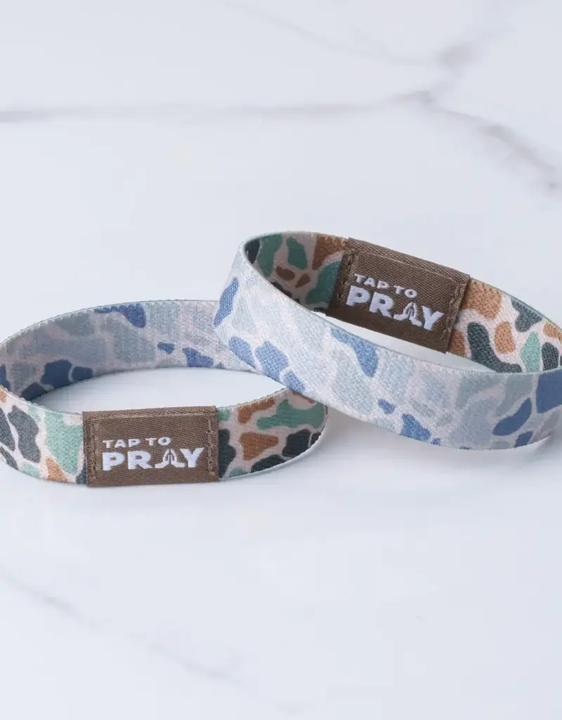 Tap To Pray Wristband - River Rock Camo Classic & Sage