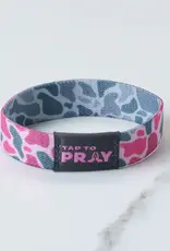 Tap To Pray Wristband - River Rock Camo Pink & Ash