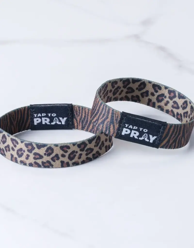 Tap To Pray Wristband- Safari Leopard