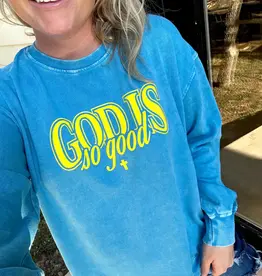 God Is So Good (Cobalt) - Mineral Wash Pullover