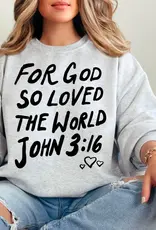 John 3:16  Graphic Sweatshirt (ash)