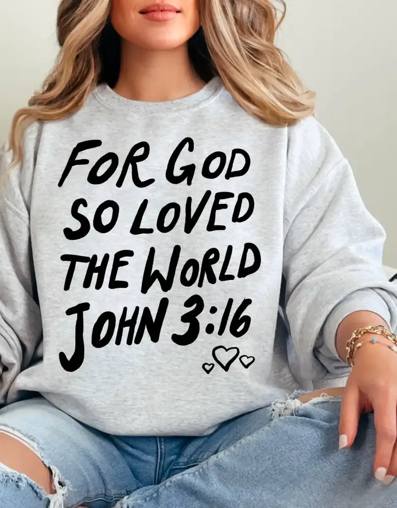 John 3:16  Graphic Sweatshirt (ash)