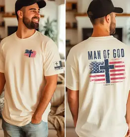 Man of God USA Flag Graphic Tee