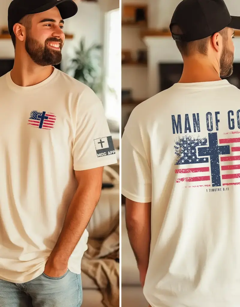Man of God USA Flag Graphic Tee