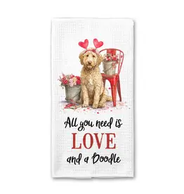 Doodle Valentines Day Towel
