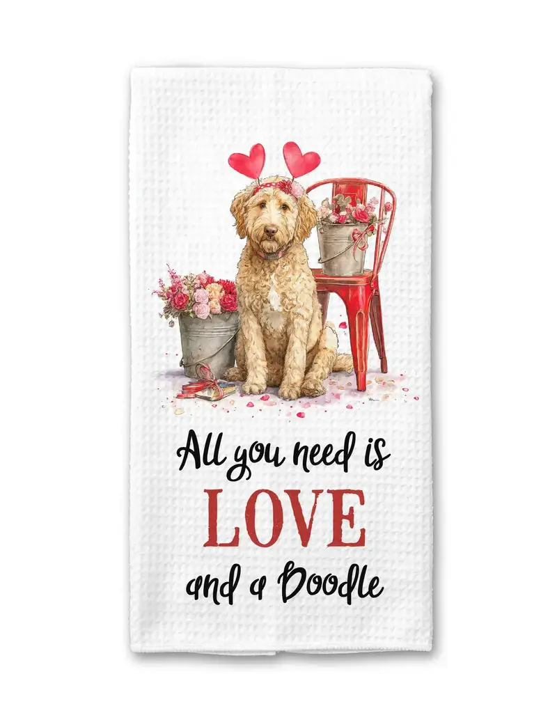 Doodle Valentines Day Towel