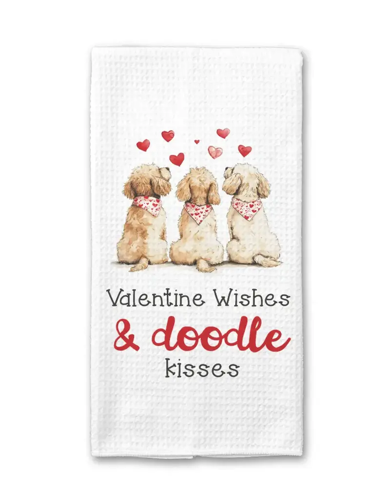 Doodle Valentines Day Kitchen Towel