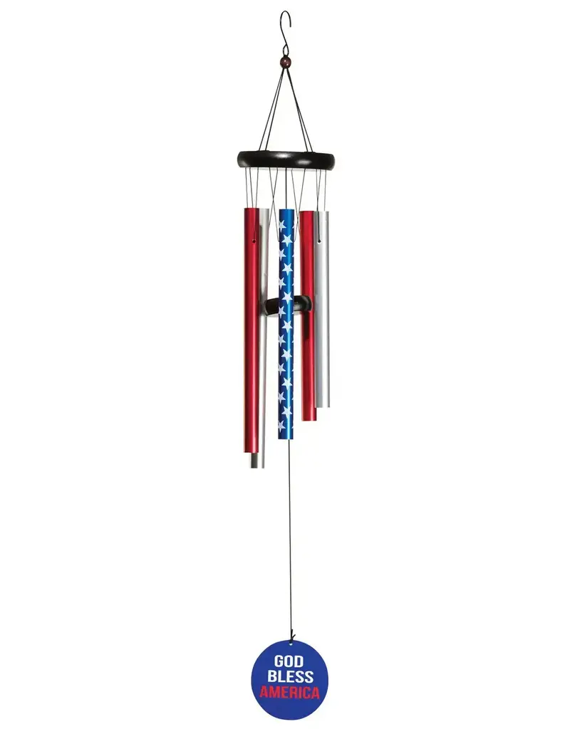 Windchime God Bless America 35in