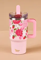 20 oz Lifestyle Flip Straw Tumbler-Rose Garden