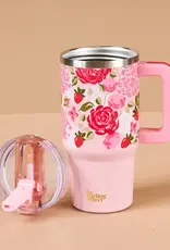 20 oz Lifestyle Flip Straw Tumbler-Rose Garden
