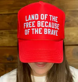 Land Of The Free Because Of The Brave-Trucker Hat