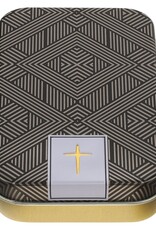 I Know the Plans Black and Gold Metal Keychain in Gift Tin - Jeremiah 29:11