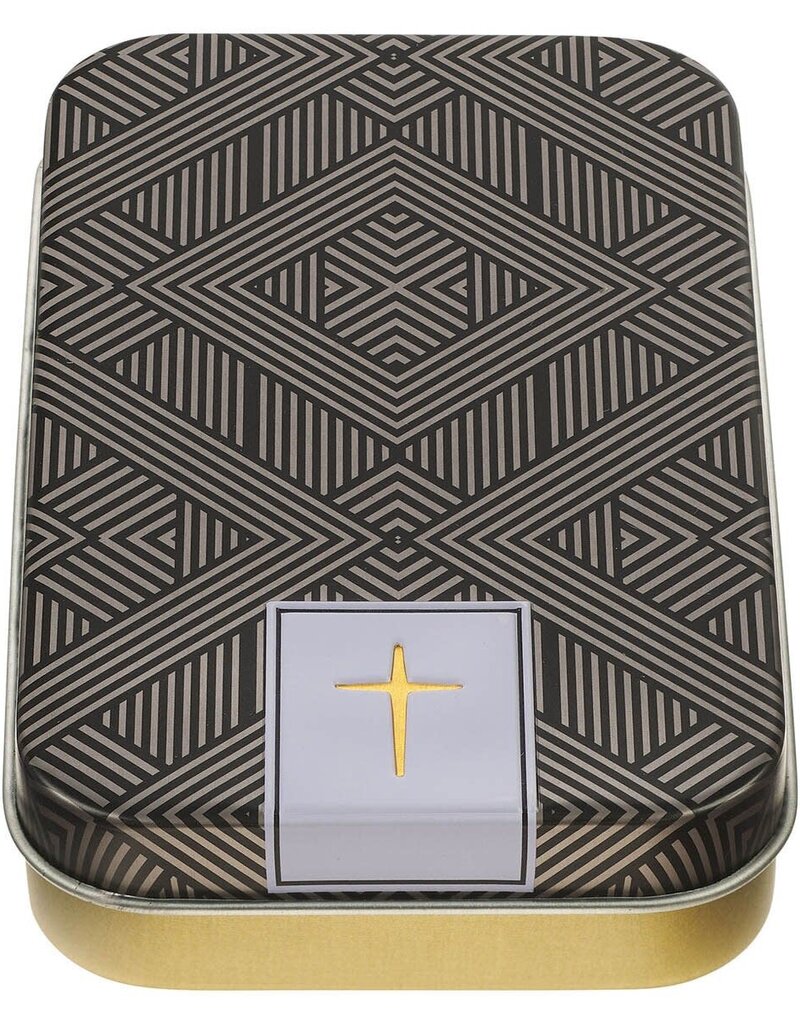 I Know the Plans Black and Gold Metal Keychain in Gift Tin - Jeremiah 29:11