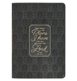 I Know the Plans Graphite Gray Classic Journal—Jeremiah 29:11