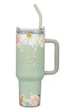 He Restores My Soul 40 oz Stainless Steel Tumbler with Straw - Psalm 23:3