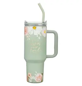 He Restores My Soul 40 oz Stainless Steel Tumbler with Straw - Psalm 23:3