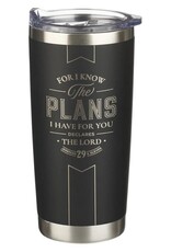 The Plans Black Stainless Steel Travel Tumbler - Jeremiah 29:11
