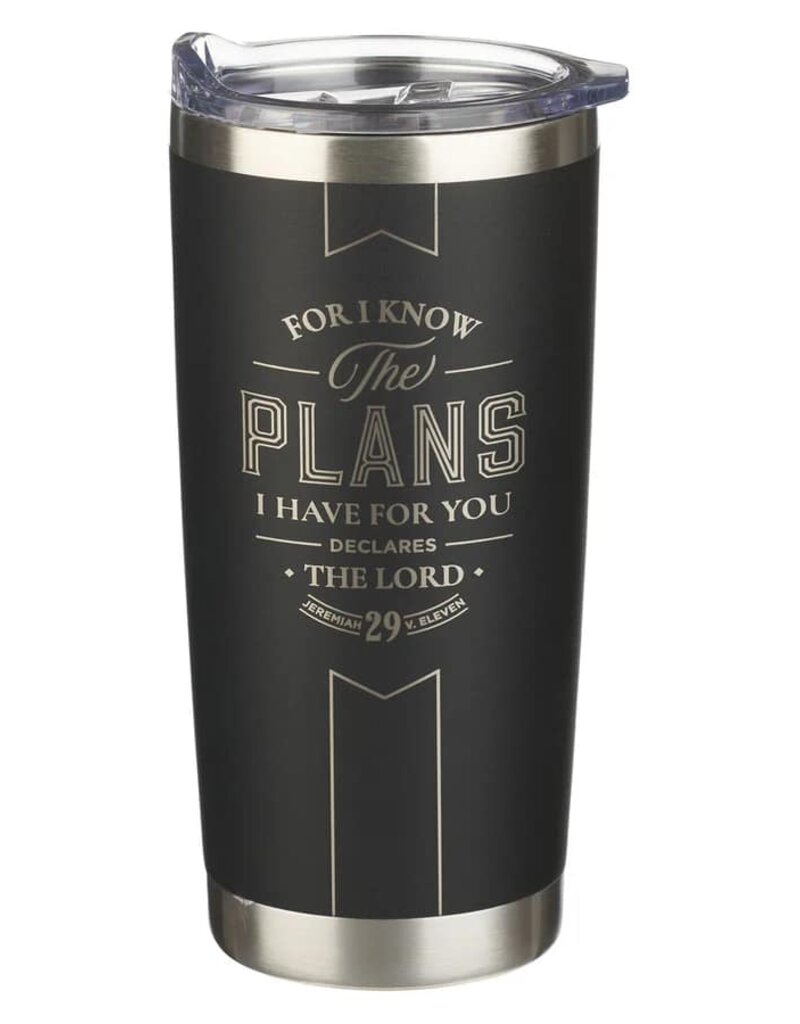 The Plans Black Stainless Steel Travel Tumbler - Jeremiah 29:11