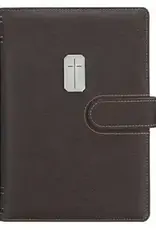 Man of God Espresso Brown Faux Leather Journal Cover with Magnetic Closure