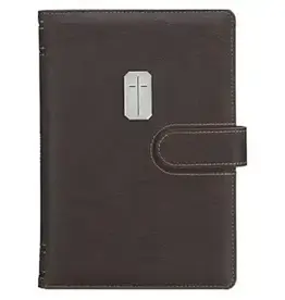 Man of God Espresso Brown Faux Leather Journal Cover with Magnetic Closure
