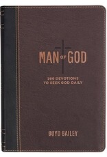 Man of God Two-Tone Brown Faux Leather Daily Devotional