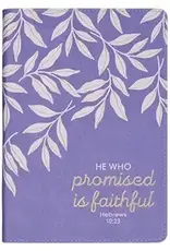 Faithful Promise Lavender Garden Faux Leather Classic Journal - Hebrews 10:23