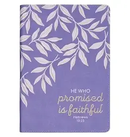 Faithful Promise Lavender Garden Faux Leather Classic Journal - Hebrews 10:23
